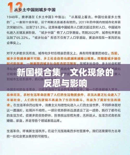 新國模合集，文化現(xiàn)象的反思與影響