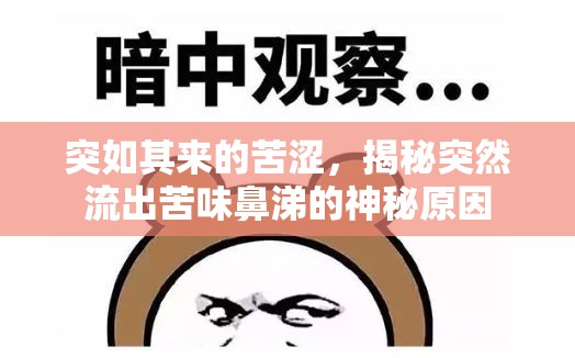 突如其來的苦澀，揭秘突然流出苦味鼻涕的神秘原因