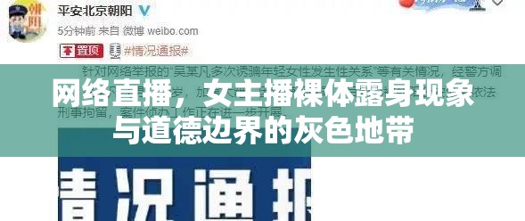 網(wǎng)絡(luò)直播，女主播裸體露身現(xiàn)象與道德邊界的灰色地帶