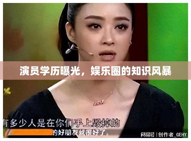 演員學(xué)歷曝光，娛樂圈的知識(shí)風(fēng)暴