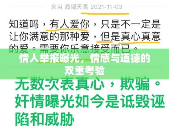 情人舉報(bào)曝光，情感與道德的雙重考驗(yàn)