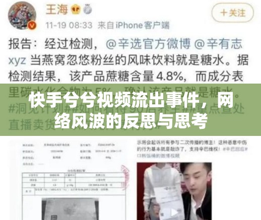 快手兮兮視頻流出事件，網絡風波的反思與思考