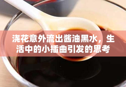 澆花意外流出醬油黑水，生活中的小插曲引發(fā)的思考