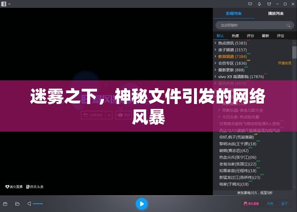 迷霧之下，神秘文件引發(fā)的網(wǎng)絡(luò)風(fēng)暴