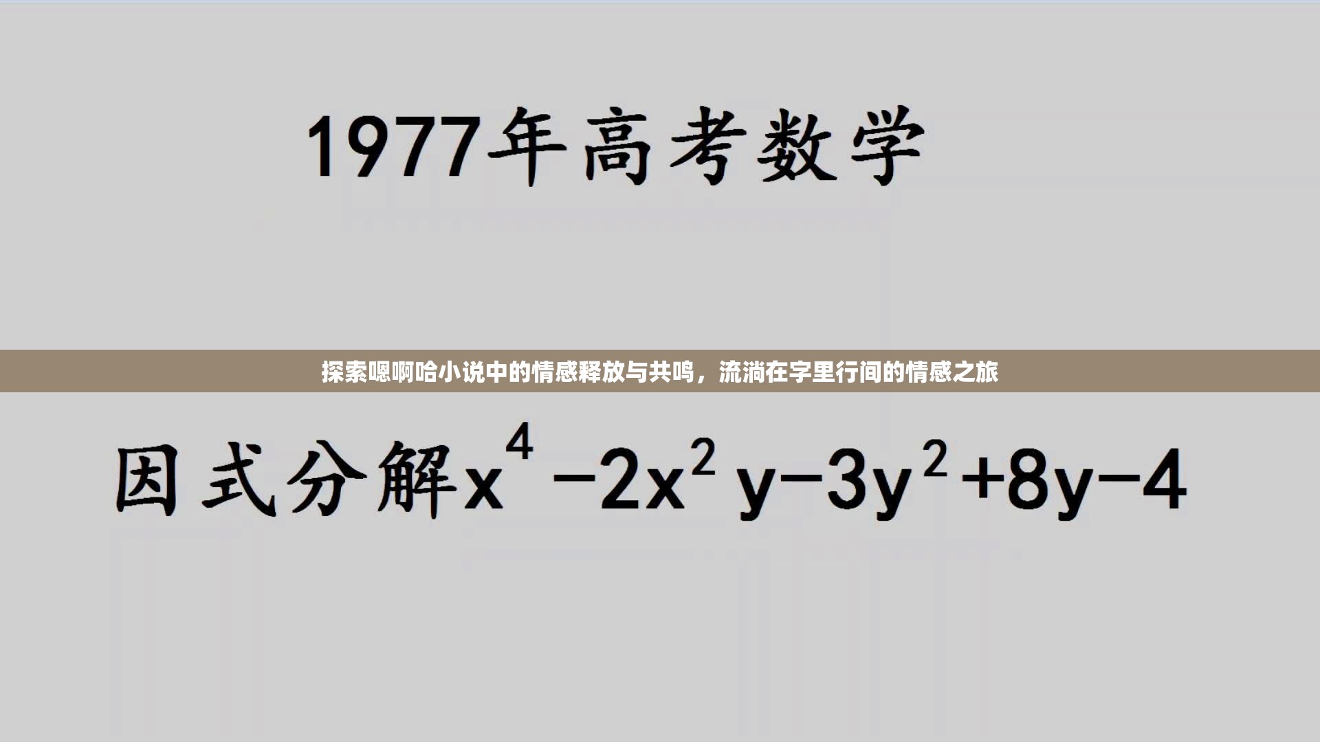探索嗯啊哈小說中的情感釋放與共鳴，流淌在字里行間的情感之旅