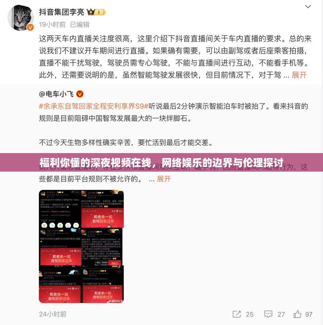 福利你懂的深夜視頻在線，網(wǎng)絡(luò)娛樂的邊界與倫理探討