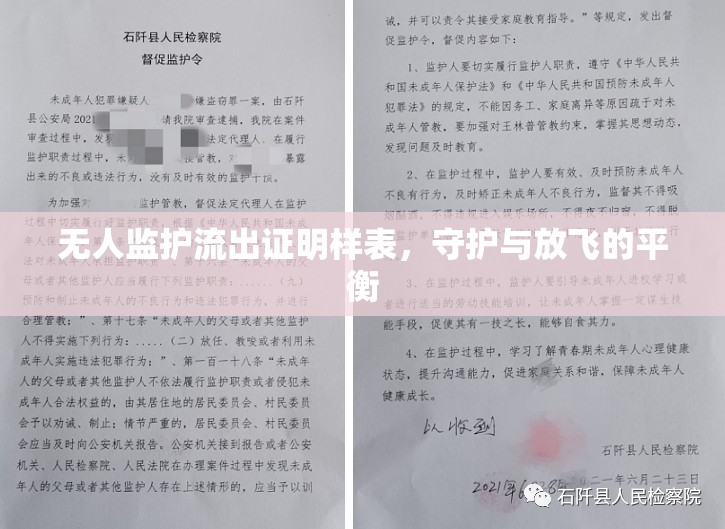 無人監(jiān)護(hù)流出證明樣表，守護(hù)與放飛的平衡