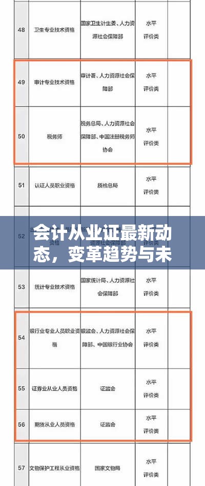 會計從業(yè)證最新動態(tài)，變革趨勢與未來展望