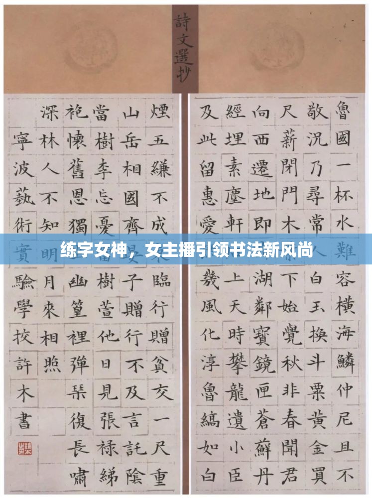練字女神，女主播引領(lǐng)書法新風(fēng)尚