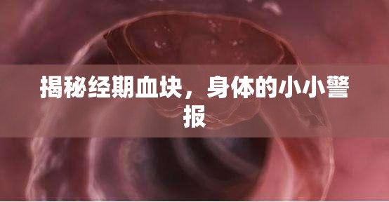 揭秘經(jīng)期血塊，身體的小小警報(bào)