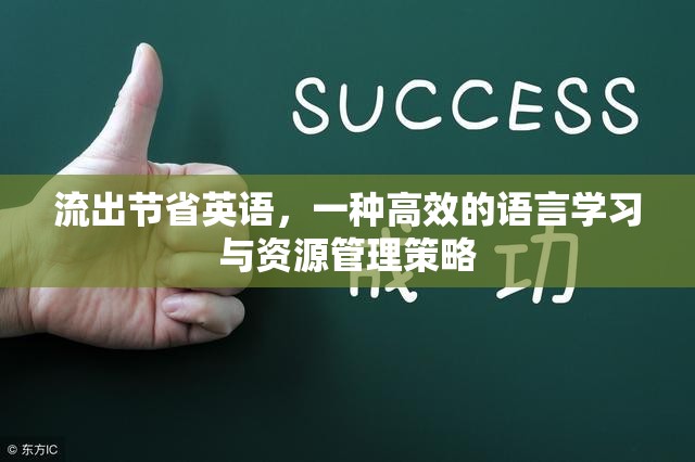 流出節(jié)省英語，一種高效的語言學習與資源管理策略
