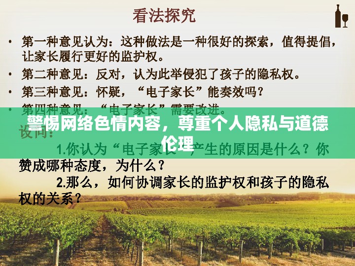 警惕網(wǎng)絡色情內(nèi)容，尊重個人隱私與道德倫理
