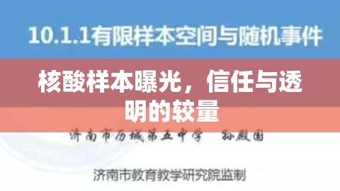 核酸樣本曝光，信任與透明的較量