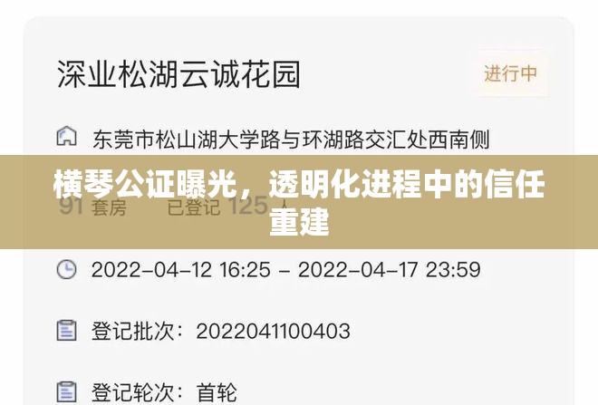 橫琴公證曝光，透明化進(jìn)程中的信任重建