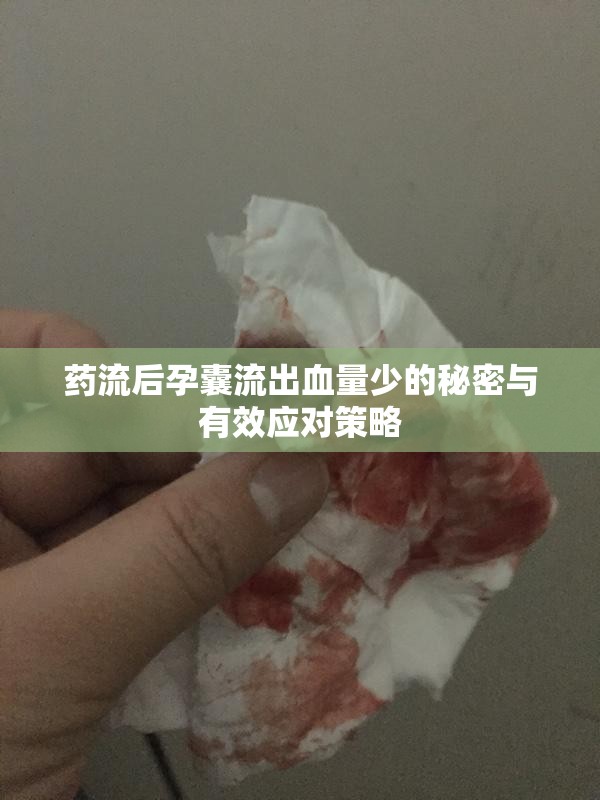 藥流后孕囊流出血量少的秘密與有效應(yīng)對策略