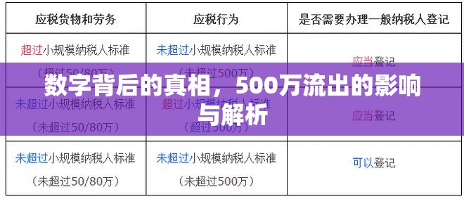 數(shù)字背后的真相，500萬流出的影響與解析