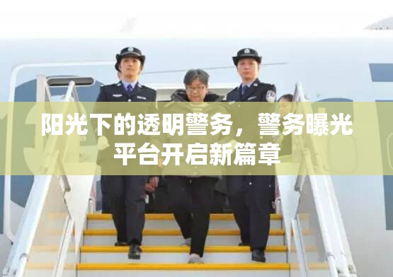 陽(yáng)光下的透明警務(wù)，警務(wù)曝光平臺(tái)開啟新篇章