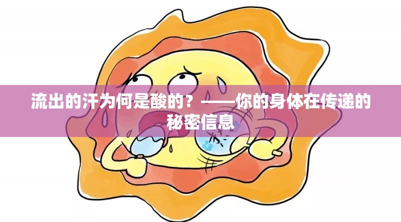 流出的汗為何是酸的？——你的身體在傳遞的秘密信息
