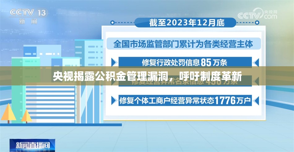 央視揭露公積金管理漏洞，呼吁制度革新