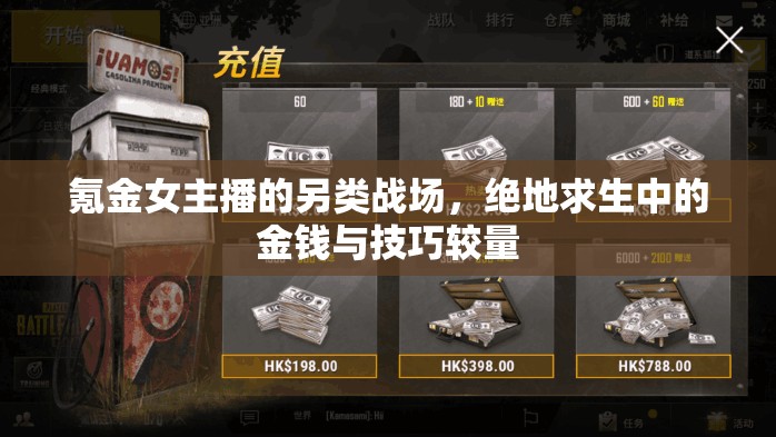 氪金女主播的另類戰(zhàn)場，絕地求生中的金錢與技巧較量