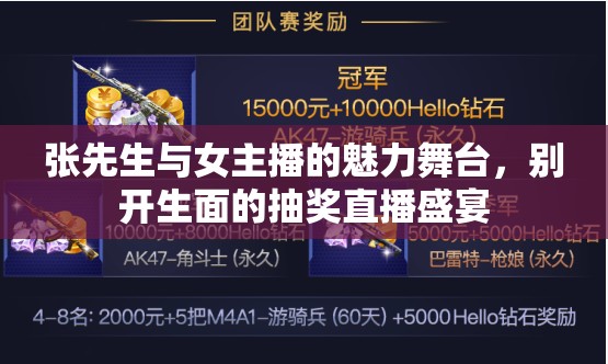張先生與女主播的魅力舞臺，別開生面的抽獎直播盛宴