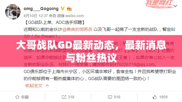 大哥戰(zhàn)隊(duì)GD最新動(dòng)態(tài)，最新消息與粉絲熱議