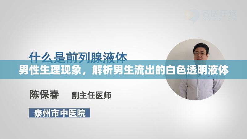 男性生理現(xiàn)象，解析男生流出的白色透明液體