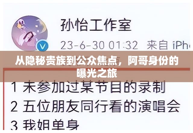 從隱秘貴族到公眾焦點(diǎn)，阿哥身份的曝光之旅
