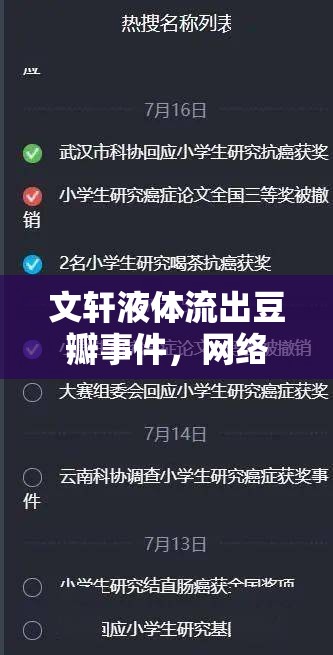 文軒液體流出豆瓣事件，網(wǎng)絡(luò)輿論的焦點(diǎn)與影響分析