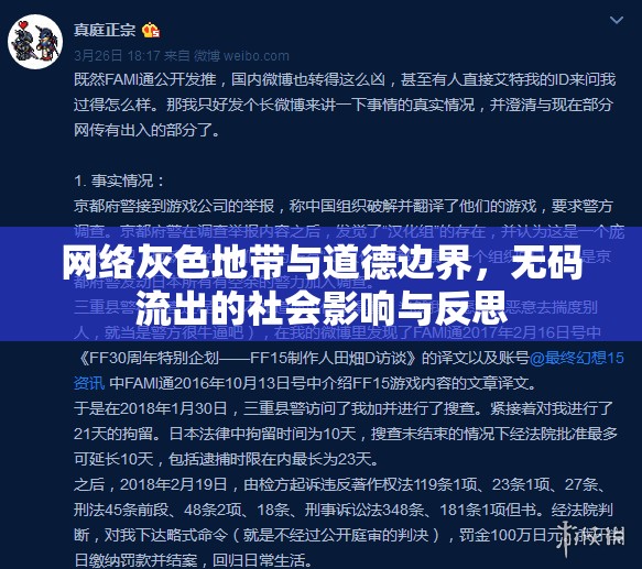 網(wǎng)絡(luò)灰色地帶與道德邊界，無碼流出的社會影響與反思