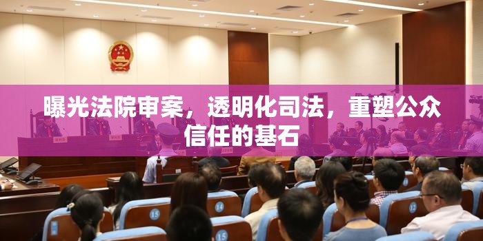 曝光法院審案，透明化司法，重塑公眾信任的基石