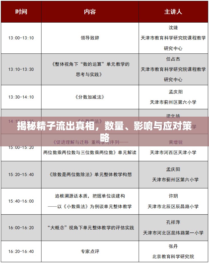 揭秘精子流出真相，數(shù)量、影響與應(yīng)對(duì)策略