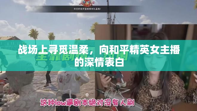 戰(zhàn)場上尋覓溫柔，向和平精英女主播的深情表白