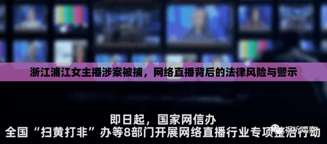 浙江浦江女主播涉案被捕，網(wǎng)絡(luò)直播背后的法律風險與警示