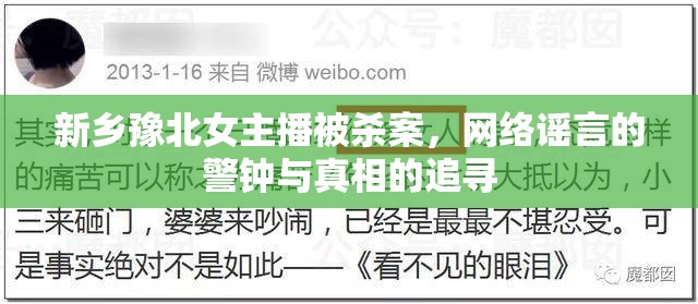 新鄉(xiāng)豫北女主播被殺案，網(wǎng)絡(luò)謠言的警鐘與真相的追尋