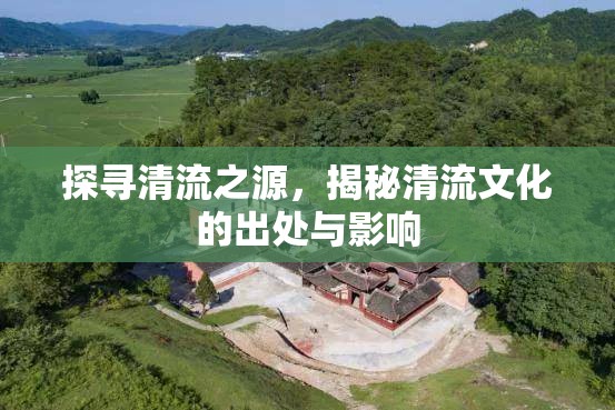 探尋清流之源，揭秘清流文化的出處與影響