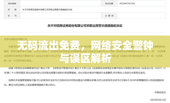 無碼流出免費，網絡安全警鐘與誤區(qū)解析