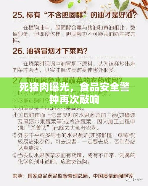 死豬肉曝光，食品安全警鐘再次敲響