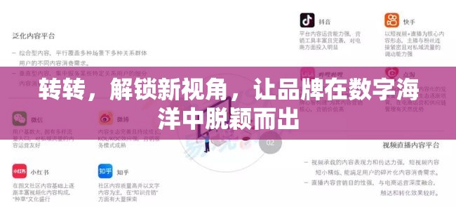 轉(zhuǎn)轉(zhuǎn)，解鎖新視角，讓品牌在數(shù)字海洋中脫穎而出