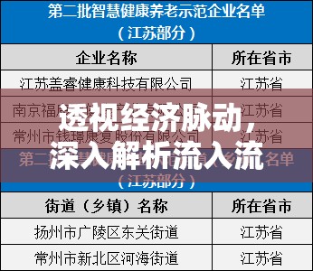 透視經(jīng)濟脈動，深入解析流入流出比例圖表