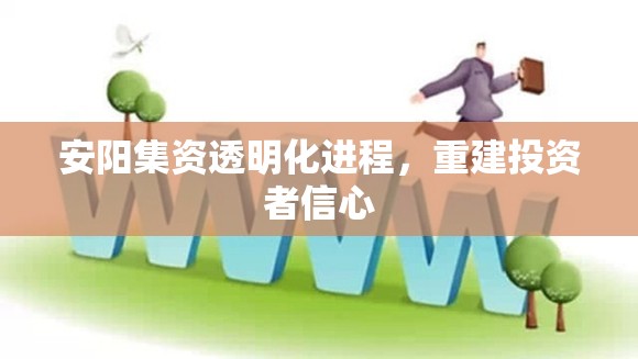 安陽集資透明化進程，重建投資者信心