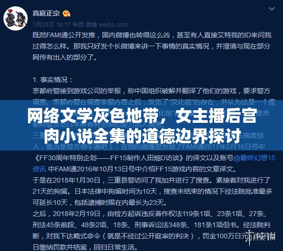 網(wǎng)絡(luò)文學灰色地帶，女主播后宮肉小說全集的道德邊界探討