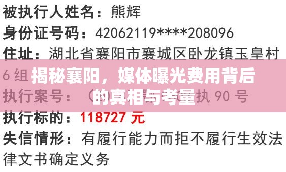 揭秘襄陽，媒體曝光費(fèi)用背后的真相與考量