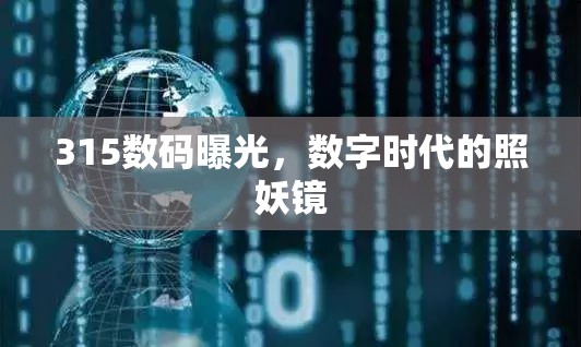 315數(shù)碼曝光，數(shù)字時代的照妖鏡