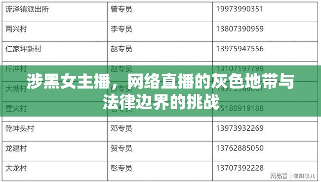 涉黑女主播，網(wǎng)絡(luò)直播的灰色地帶與法律邊界的挑戰(zhàn)