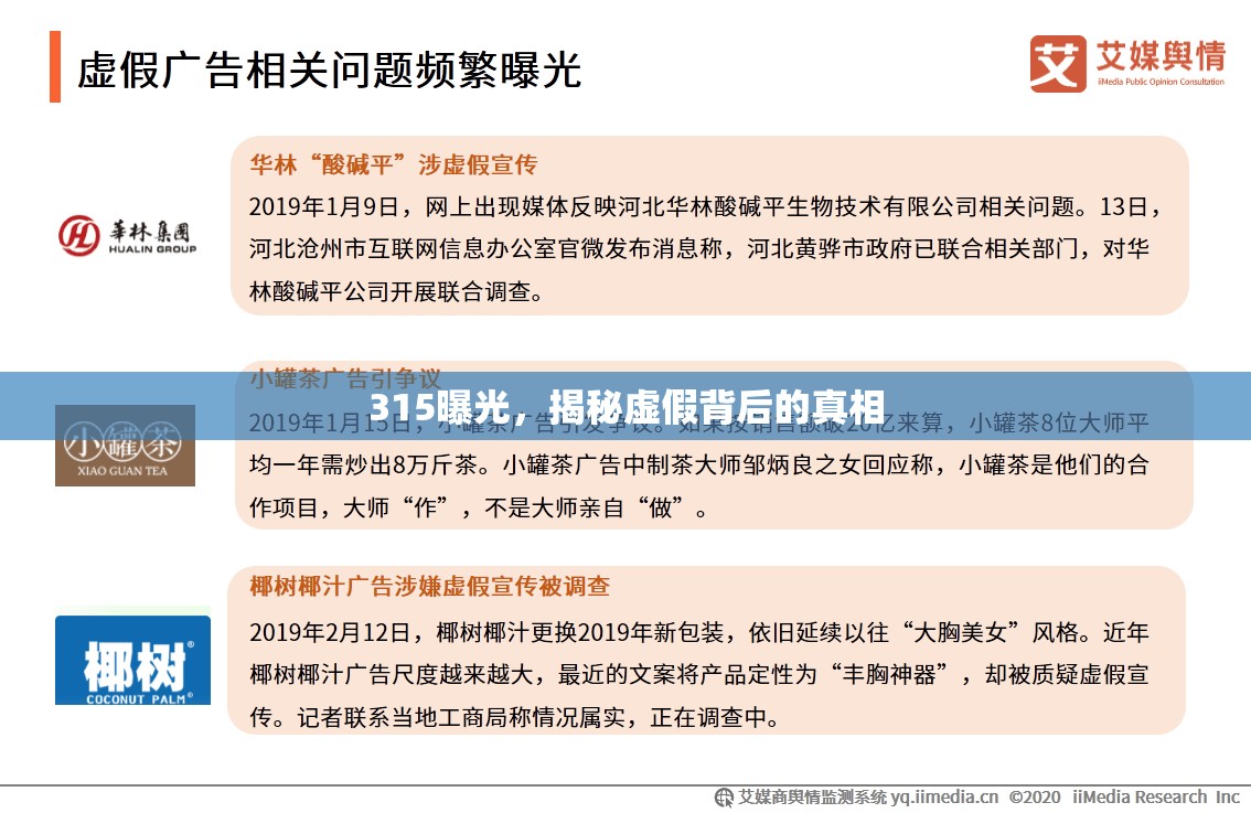 315曝光，揭秘虛假背后的真相