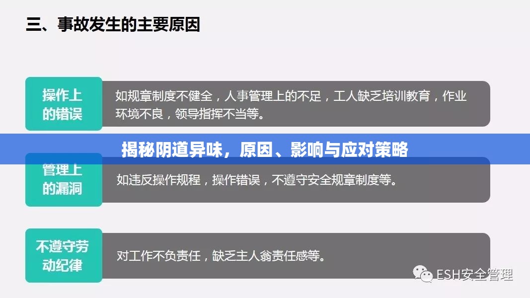 揭秘陰道異味，原因、影響與應(yīng)對策略