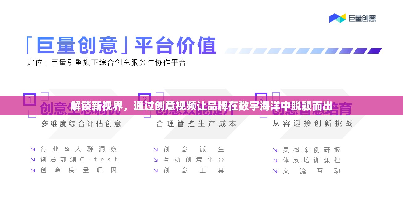 解鎖新視界，通過創(chuàng)意視頻讓品牌在數(shù)字海洋中脫穎而出