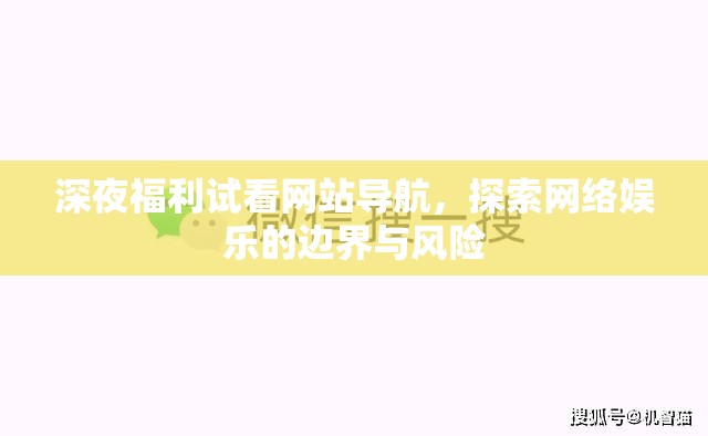 深夜福利試看網(wǎng)站導航，探索網(wǎng)絡娛樂的邊界與風險