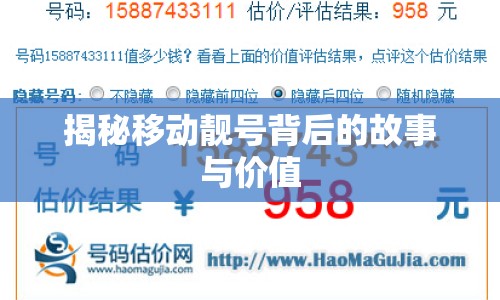 揭秘移動(dòng)靚號(hào)背后的故事與價(jià)值